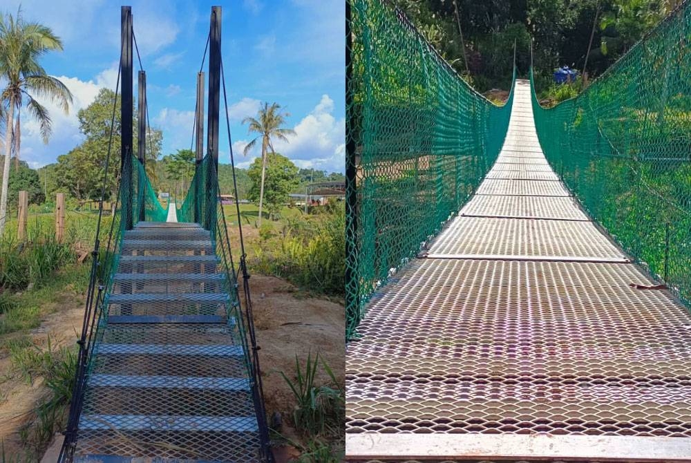 Jambatan gantung baharu di Kampung Nangkawangan, Nabawan.