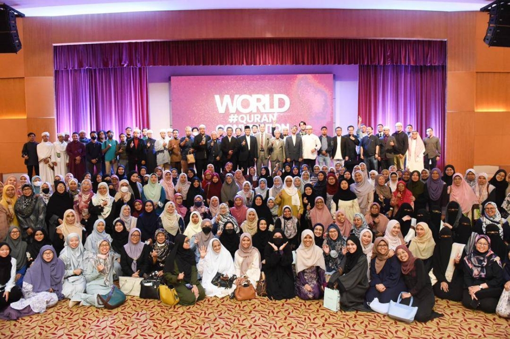Parmi les participants à la World #QuranConvention 3.0 qui ont assisté au programme aujourd'hui.