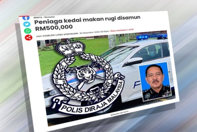 Laporan Sinar Harian pada Sabtu.