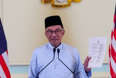 Anwar ketika sidang media mengumumkan senarai timbalan menteri. -Foto Pejabat Perdana Menteri - Afiq Hambali