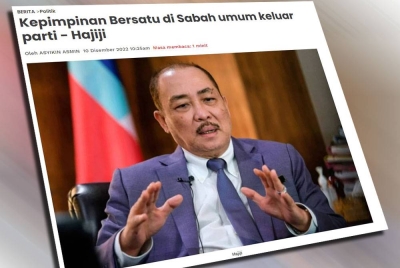 Laporan Sinar Harian pada Sabtu.