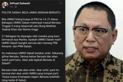 Mohd Puad dan kenyataan yang dimuat naik beliau di Facebooknya pada Ahad.