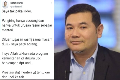Tangkap layar kenyataan dimuat naik Rafizi Ramli di Twitter