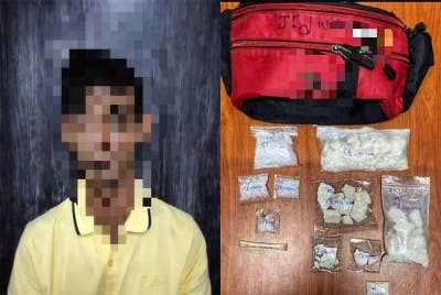 Nelayan yang ditahan dan dadah dirampas.