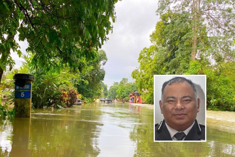 Polis dedahkan Kampung Jeram Perdah dan Bakong di Pasir Mas dikenal pasti sebagai 'hot spot' kawasan penyeludupan pada musim banjir. Gambar kecil: Mohd Nasaruddin