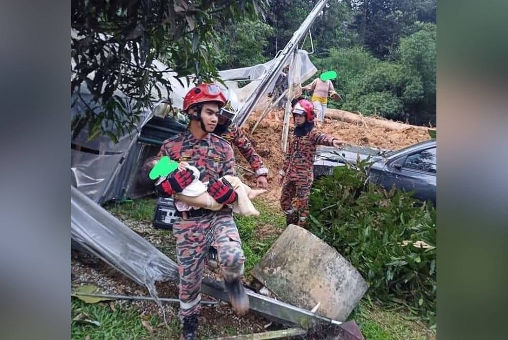 Operasi mencari dan menyelamat mangsa yang hilang masih giat dijalankan. - Foto JBPM