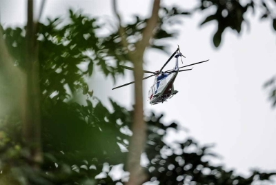 Tinjauan udara di sekitar lokasi kejadian tanah runtuh di tapak perkhemahan Father's Organic Farm, Batang Kali pada Sabtu. - Foto Bernama