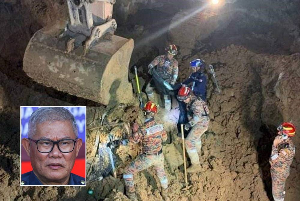 Moral dan semangat pegawai serta anggota JBPM yang terlibat dalam SAR insiden tanah runtuh di tapak perkhemahan Father's Organic Farm Jalan Batang Kali, Selangor untuk meneruskan tugas pencarian masih tinggi. (Gambar fail ihsan JBPM Selangor), gambar kecil: Mohammad Hamdan