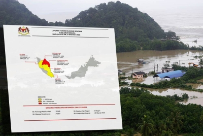 Beberapa kawasan di Terengganu dinaiki air ketika tinjauan udara di sekitar Besut, Hulu Terengganu dan Setiu. - Foto: Bernama (Gambar dalam : Situasi banjir di seluruh negara sehingga jam 6 pagi Rabu)