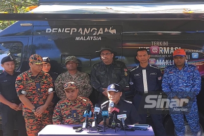 Suffian pada sidang media perkembangan terkini tragedi tanah runtuh di tapak perkhemahan Father’s Organic Farm, Jalan Genting, Batang Kali, pada Rabu.