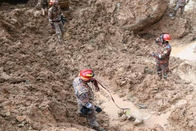 Lokasi penemuan mayat mangsa ke-26 pada Rabu di sektor B iaitu satu lelaki dewasa. Foto: JBPM