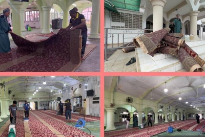 Masjid Mahmudi Kedai Melor, di Kota Bharu mengalami kerugian lebih RM100,000 setelah beberapa aset rosak akibat banjir.