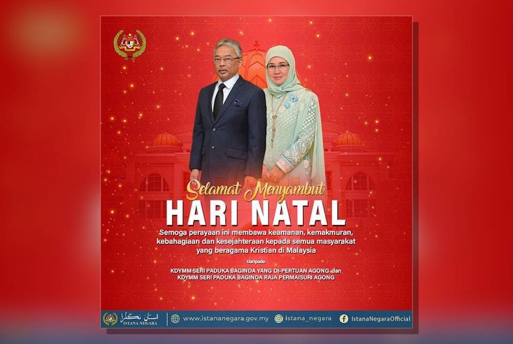 Tangkap layar Facebook Istana Negara pada Sabtu.