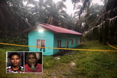 Rumah pasangan suami isteri berkenaan yang juga lokasi kanak-kanak lelaki berkenaan didera. Gambar dalam dari kiri Mohammad Riduan dan Rosli