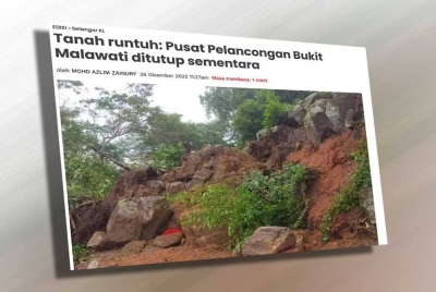 Laporan Sinar Harian pada Isnin.