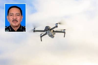 Tiga lelaki ditahan ketika cuba membawa masuk barang terlarang ke dalam kawasan Penjara Machang menggunakan dron pada 12 Disember lalu. (Gambar kecil: Muhamad Zaki) - Foto 123RF