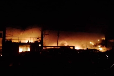 Keadaan di lokasi semasa kejadian.
Foto: Ihsan Bomba Negeri Sembilan.