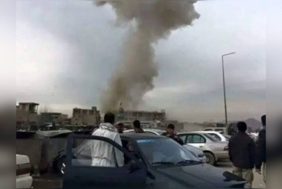 Satu letupan menggegarkan Kabul, ibu negara Afghanistan pada Ahad, menyebabkan beberapa orang terkorban. - Foto Twitter