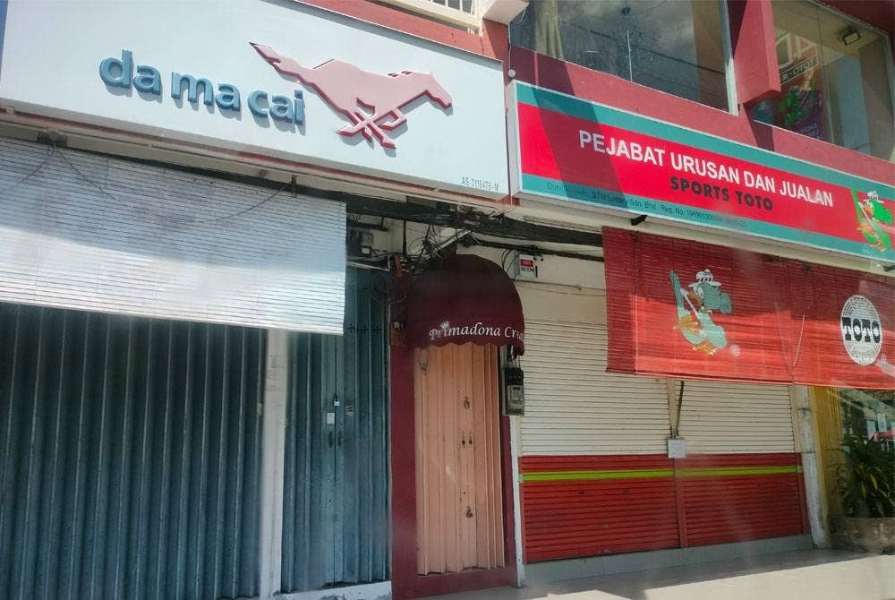 Premis perjudian yang ditutup kerana akur arahan penutupan kerajaan negeri Kedah.