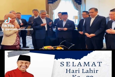 Tangkap layar video Facebook Ahmad Zahid.