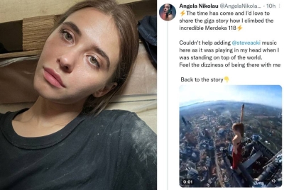 Perkongsian Angela Nikolau di Twitternya.