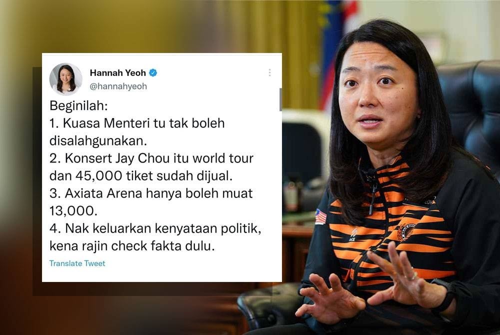 Tangkap layar ciapan Hannah di Twitter pada Jumaat.