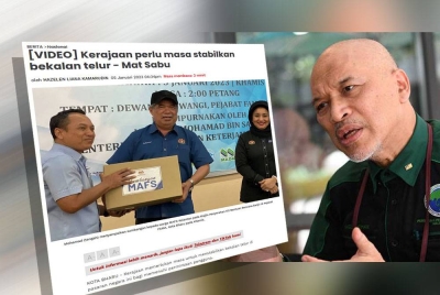 Laporan Sinar Harian pada 5 Januari lalu. Gambar kanan: Nadzim 