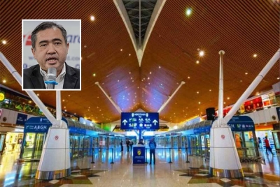 Lapangan Terbang Antarabangsa Kuala Lumpur (KLIA). Gambar kecil: Anthony