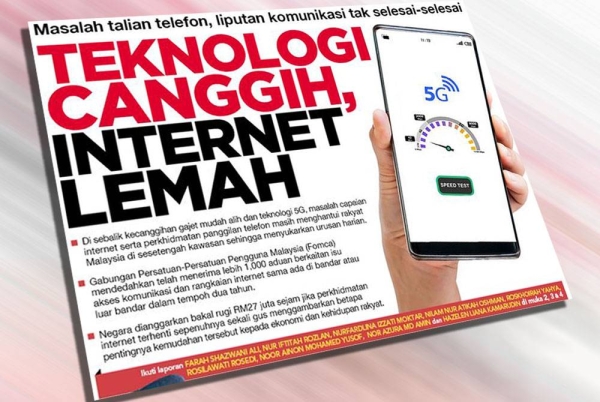 Laporan muka depan Sinar Harian pada Sabtu.