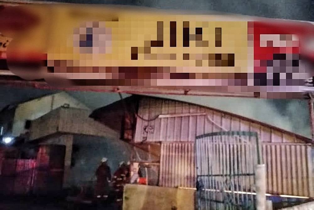 Gerai di sebuah medan selera di Bukit Baru terbakar pada malam Ahad.