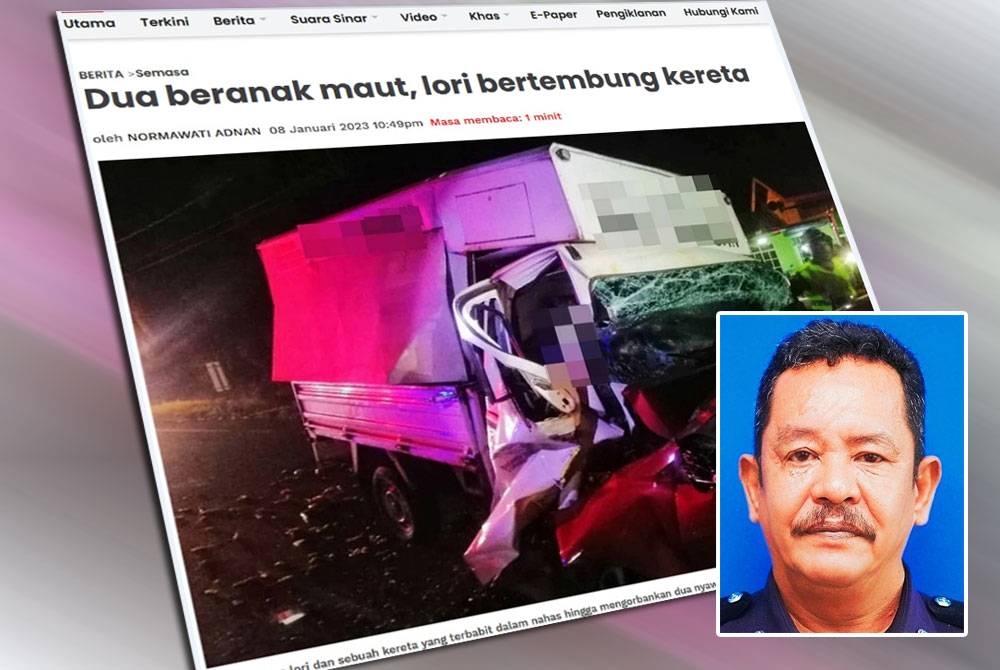 Laporan Sinar Harian pada Ahad. Gambar kecil: Juna