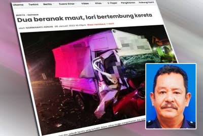 Laporan Sinar Harian pada Ahad. Gambar kecil: Juna