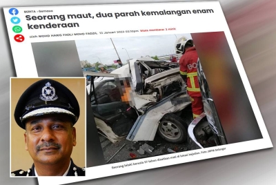 Laporan Sinar Harian pada Jumaat. Gambar kecil: Vijaya Rao