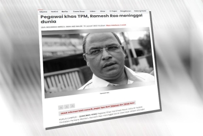 Laporan Sinar Harian pada Sabtu.