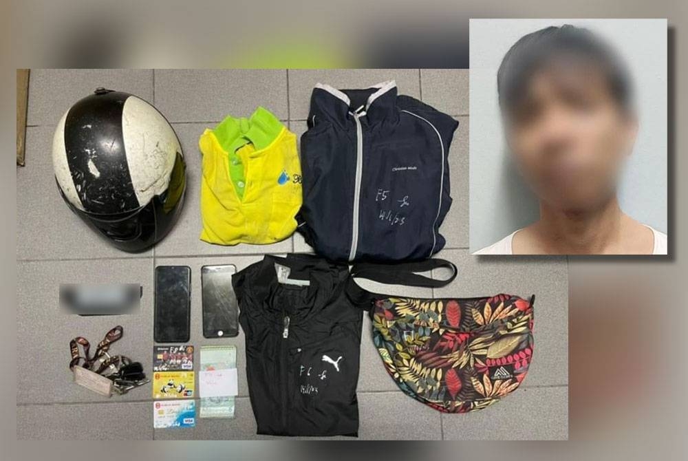 Antara barangan yang dirampas daripada suspek. Suspek direman lima hari untuk bantu siasatan.