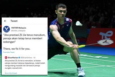 Ciapan Victor Malaysia memberi bayangan untuk terus menyokong Zii Jia.