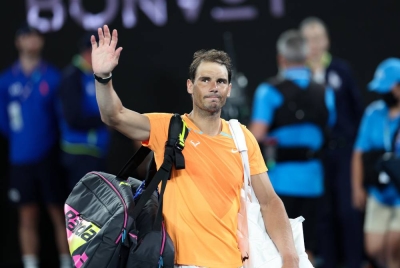 Nadal, bintang tenis Sepanyol dan juga juara bertahan, tersingkir awal pada pusingan kedua Terbuka Australia 2023 pada Rabu. - Foto Xinhua