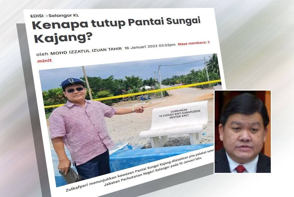 Loy Sian (gambar kecil) dan laporan Sinar Harian.