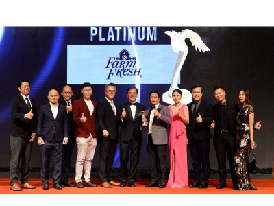 Farm Fresh dinobat anugerah platinum dalam kategori Minuman-Tenusu di Brand Putra Awards 2022