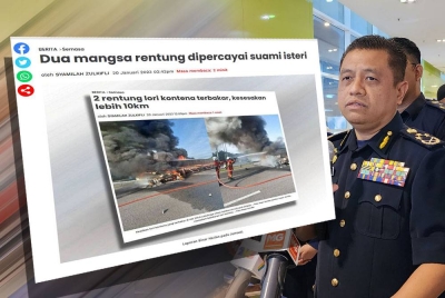 Laporan Sinar Harian pada Jumaat. Aedy Fadly (kanan)