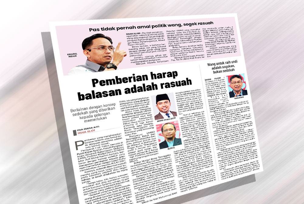 Keratan akhbar Sinar Harian pada Selasa.