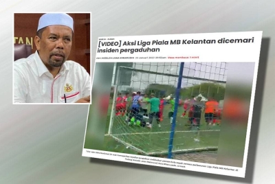 Laporan Sinar Harian pada Isnin. (Gambar kecil: Wan Roslan)