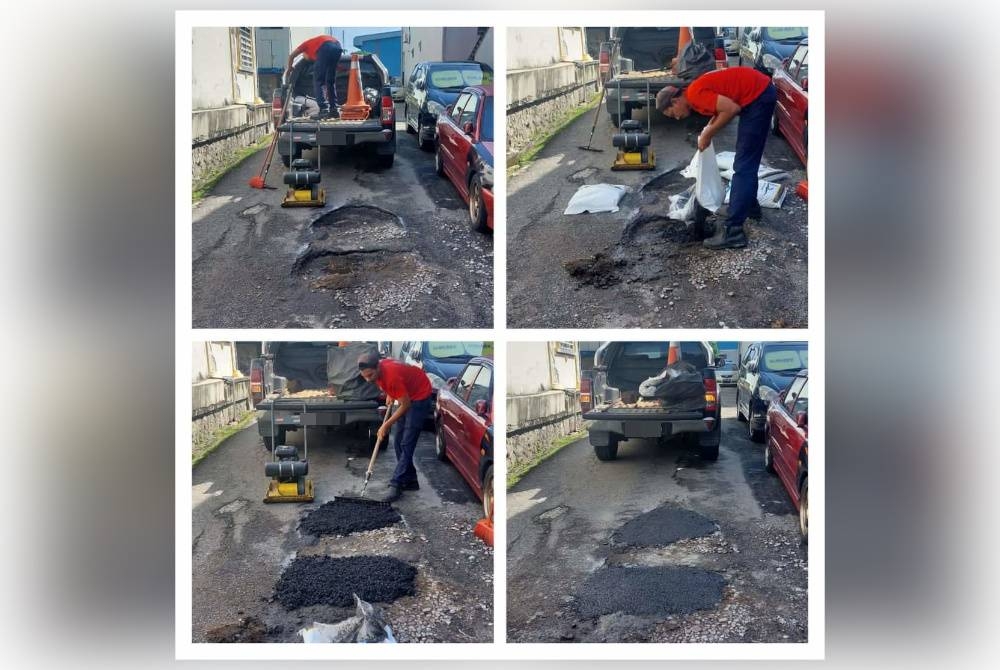 Kerja penurapan jalan yang dikongsikan di Facebook MPKJ pada Isnin mengundang kecaman netizen.