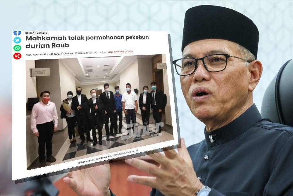Laporan Sinar Harian Disember 2020. Wan Rosdy - Foto Bernama