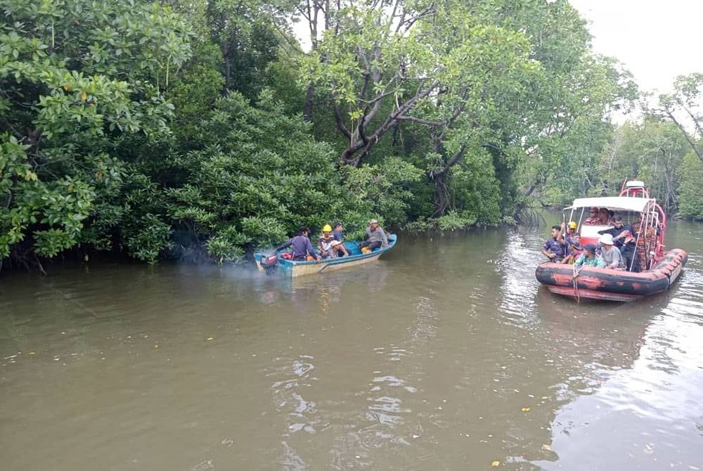 Operasi SAR mangsa dibaham buaya dilakukan di kawasan sungai ladang Pegagau, Semporna.