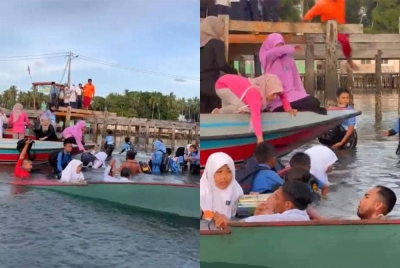 Guru terjun ke laut untuk menyelamatkan murid selepas jeti kampung roboh dalam kejadian di Kampung Pababag, Semporna.