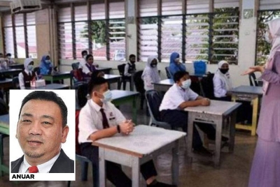 Kerajaan disaran supaya menetapkan sistem persekolahan di Semenanjung bermula jam 8 pagi bagi meraikan konsep Malaysia Madani dan slogan 'Murid Ceria, Guru Bahagia, Sekolah Bitara dan Negara Sejahtera'. - Gambar kecil: Anuar 