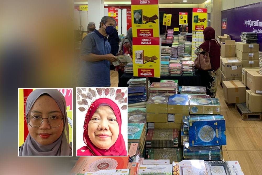 Jualan Gudang Karangkaf 2023 menyediakan program Cabutan Bertuah kepada pengunjung yang membuat pembelian melebihi RM100. -Gambar kecil: Nurul Shahirah (kiri), Rogayah