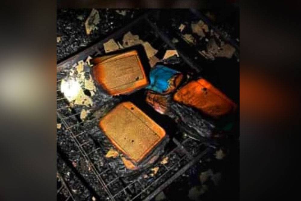 Senaskhah al-Quran ditemui hanya sedikit terbakar dan masih elok di sisi mangsa di dalam bilik.