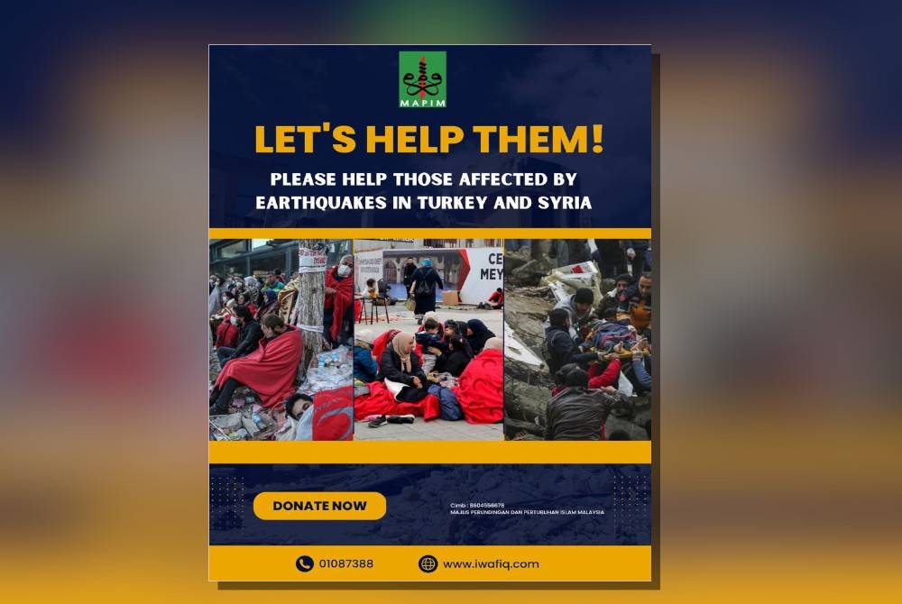 Poster derma gempa bumi disalurkan kepada MAPIM